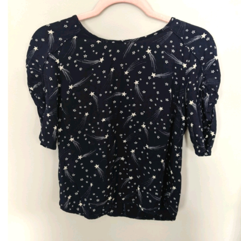Star print vintage inspired blouse